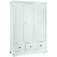 bentley designs hampstead white wardrobe triple