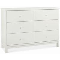 Bentley Designs Atlanta White Chest of Drawer - 6 Drawer Wide