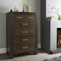 Bentley Designs Lyon Walnut Chest of Drawer - 4+2 Drawer