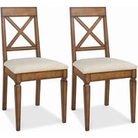 bentley designs sophia oak dining chair x back pair