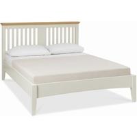 Bentley Designs Hampstead Soft Grey and Oak Bedstead - Slatted