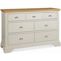 Bentley Designs Hampstead Soft Grey and Oak Chest of Drawer - 3+4 Drawer