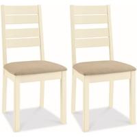 bentley designs provence two tone dining chair slatted pair