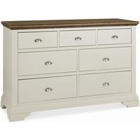 Bentley Designs Hampstead Soft Grey and Walnut Chest of Drawer - 3+4 Drawer