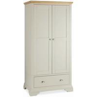 Bentley Designs Hampstead Soft Grey and Oak Wardrobe - Double