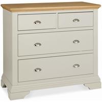 Bentley Designs Hampstead Soft Grey and Oak Chest of Drawer - 2+2 Drawer