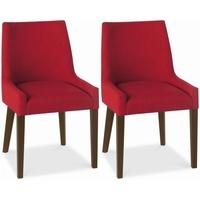 bentley designs ella walnut dining chair red scoop back pair