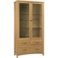 bentley designs turner oak display cabinet double