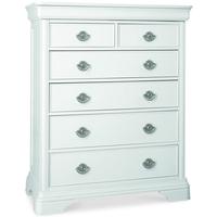 Bentley Designs Chantilly White Chest of Drawer - 2+4 Drawer