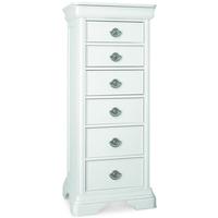 bentley designs chantilly white chest of drawer 6 drawer tall