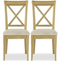 bentley designs chantilly oak dining chair x back pair