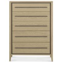 Bentley Designs Rimini Aged and Weathered Oak Chest of Drawer - 5 Drawer