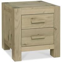 Bentley Designs Turin Aged Oak Nightstand - 2 Drawer