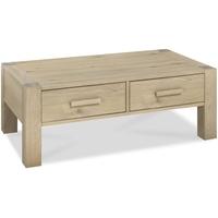 bentley designs turin aged oak coffee table with drawer