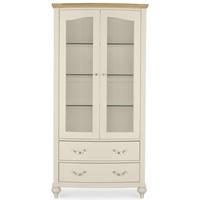 Bentley Designs Montreux Pale Oak and Antique White Display Cabinet