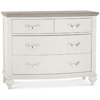 Bentley Designs Montreux Grey Washed Oak and Soft Grey Chest of Drawer - 2+2 Drawer
