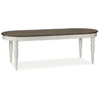 Bentley Designs Hampstead Soft Grey and Weathered Oak Dining Table - 6-8 Seater Extending