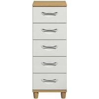 berkeley white chest of drawer 5 drawer narrow