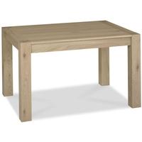 bentley designs turin aged oak dining table small end extending