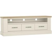 Bentley Designs Chartreuse Aged Oak and Antique White Entertainment Unit