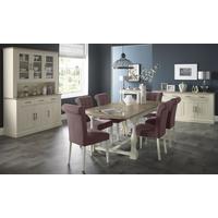 bentley designs chartreuse aged oak and antique white dining set 4 10  ...