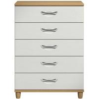 Berkeley White Chest of Drawer - 5 Drawer Large