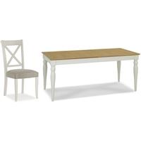 bentley designs hampstead soft grey and oak dining set 6 8 seater rect ...