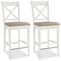 Bentley Designs Hampstead Two Tone Bar Stool - X Back (Pair)