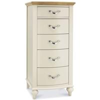 Bentley Designs Montreux Pale Oak and Antique White Chest of Drawer - 5 Drawer Tall