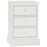 Bentley Designs Ashby White Bedside Cabinet - 3 Drawer