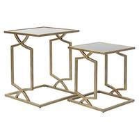 Belsize Set of 2 Side Tables, Gold