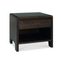 bentley designs domino 1 drawer bedside table walnut