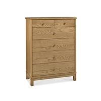 Bentley Designs Atlanta Oak 4+2 Drawer Chest Drawer Chest