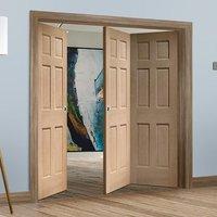 Bespoke Thrufold Colonial Oak 6P Folding 2+1 Door No Raised Mouldings