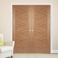 Bespoke Zeus Walnut Flush Door Pair Fire Rated Door Pair - Prefinished