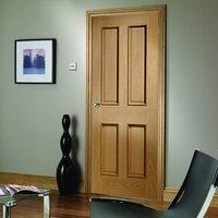 Bespoke Victorian Oak 4 Panel Door with Raised Mouldings