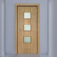 Bespoke Messina Oak Glazed Door - Prefinished