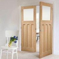 Bespoke DX Oak 1930\'s Style Glazed Door Pair