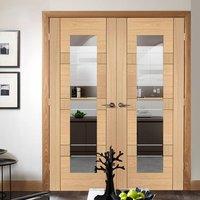 Bespoke Latina Oak Glazed Door Pair