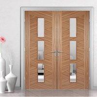 bespoke zeus walnut glazed door pair prefinished