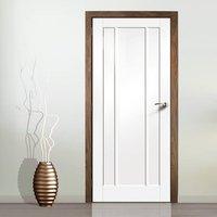 Bespoke Worcester 3 Panel Fire Door is White Primed and 1/2 Hour Fire Rated