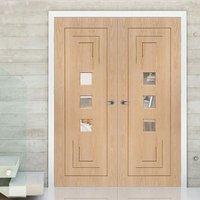 bespoke altino oak glazed door pair prefinished