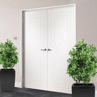 Bespoke Potenza White Flush Door Pair - Prefinished