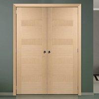 Bespoke Monaco Flush Oak Door Pair - Prefinished