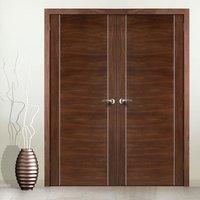 Bespoke Alcaraz Walnut Fire Rated Door Pair - Prefinished