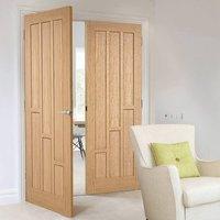 Bespoke Coventry Contemporary Oak Panel Fire Rated Door Pair