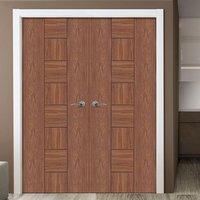 bespoke messina walnut flush door pair prefinished