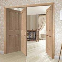 Bespoke Thrufold Victorian 4P Oak Shaker Folding 2+1 Door