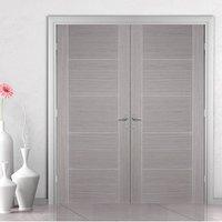 Bespoke Light Grey Vancouver Fire Rated Door Pair - Prefinished