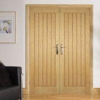 Bespoke Mexicano Oak Door Pair with Vertical Lining